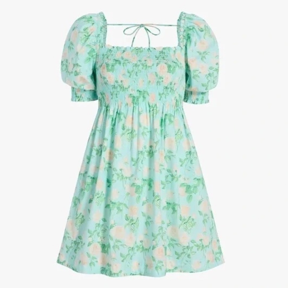 Hilll House Athena Nap Dress English Rose Poplin